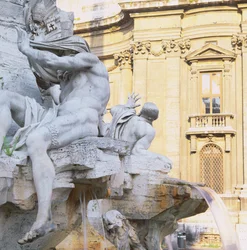 Figura simbólica do rio Nilo, da Fontana dei Quattro Fiumi (Fonte dos Quatro Rios), 1651